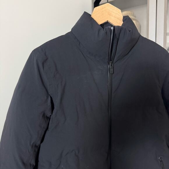 Lululemon Slush Hour Womens Black Zip Bomber Jacket Grey Goose Down Waterproof 4 - Picture 3 of 7